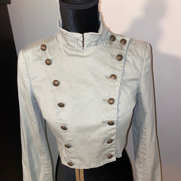 Urban Behavior Military Style Blazer Light Green - Picture 2 of 4